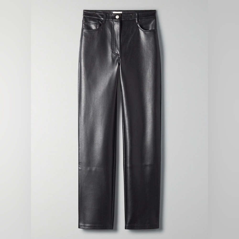 Wilfred Aritzia Melina Pant - Black Vegan Leather